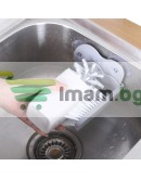 Двойна четка за миене на стъклени чаши с вакуум